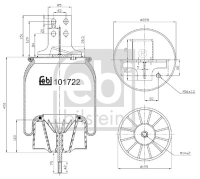 Pneimoatsperes spilvens, Pneimopiekare FEBI BILSTEIN 101722