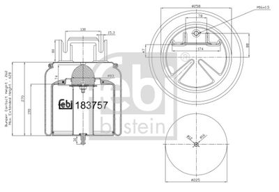 Pneimoatsperes spilvens, Pneimopiekare FEBI BILSTEIN 183757