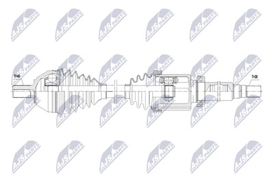 Приводной вал NTY NPW-FR-177