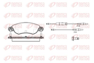 Bremžu uzliku kompl., Disku bremzes REMSA 0829.04