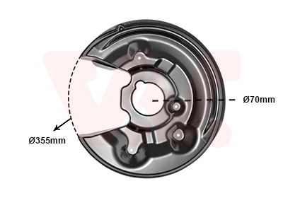 Dubļu sargs, Bremžu disks VAN WEZEL 5839373
