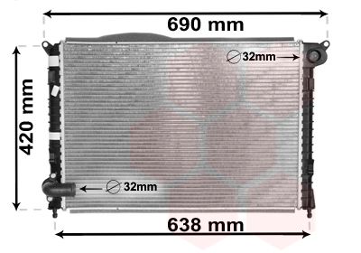 Radiators, Motora dzesēšanas sistēma VAN WEZEL 06002286