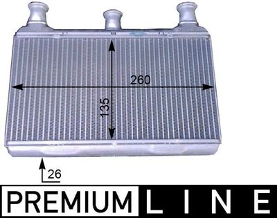 Теплообменник, отопление салона MAHLE AH 115 000P