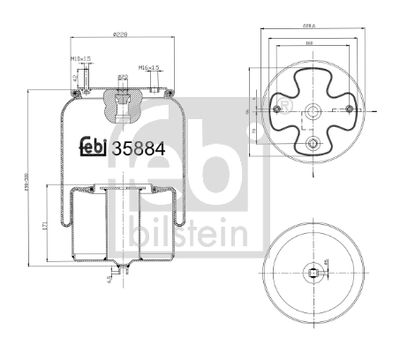 Pneimoatsperes spilvens, Pneimopiekare FEBI BILSTEIN 35884