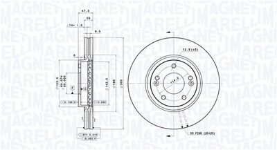 Тормозной диск MAGNETI MARELLI 360406115301