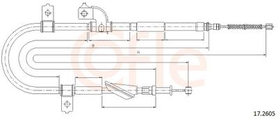 Тросик, cтояночный тормоз COFLE 92.17.2605