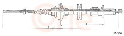 Трос, управление сцеплением COFLE 92.10.386