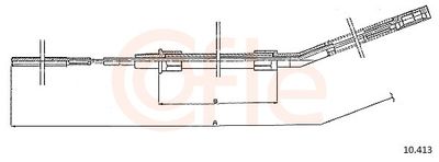 Тросик, cтояночный тормоз COFLE 92.10.413