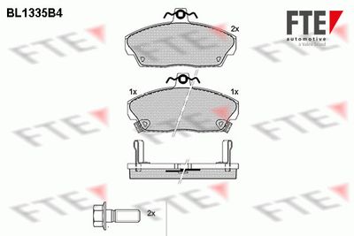 Bremžu uzliku kompl., Disku bremzes FTE 9010126