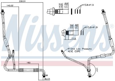 Zemspiediena cauruļvads, Gaisa kondicionēšanas sist. NISSENS 847480