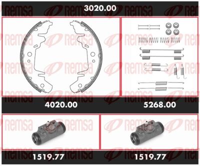 Bremžu komplekts, Trumuļu bremzes REMSA 3020.00