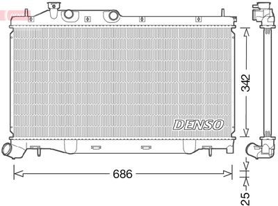 Radiators, Motora dzesēšanas sistēma DENSO DRM36023