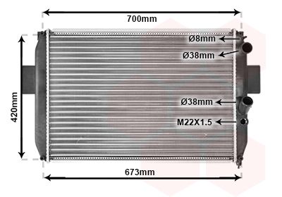 Radiators, Motora dzesēšanas sistēma VAN WEZEL 28002050