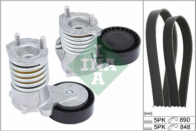 Ķīļrievu siksnu komplekts Schaeffler INA 529 0490 10