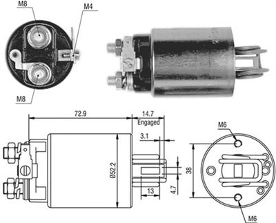 Ievilcējrelejs, Starteris MAGNETI MARELLI 940113050393