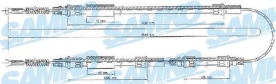Тросик, cтояночный тормоз SAMKO C0280B