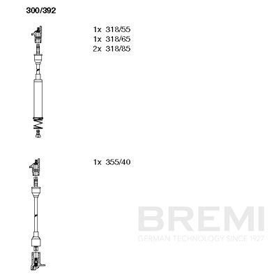 Комплект проводов зажигания BREMI 300/392
