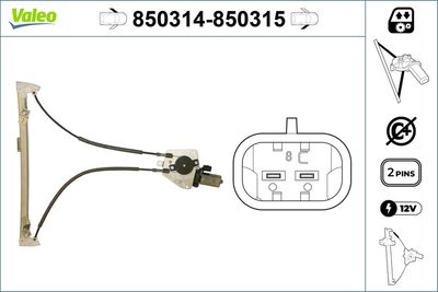 Стеклоподъемник VALEO 850314