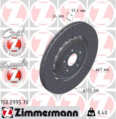 Тормозной диск ZIMMERMANN 150.2995.70