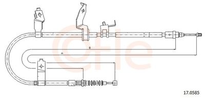 Тросик, cтояночный тормоз COFLE 92.17.0585