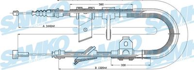Тросик, cтояночный тормоз SAMKO C0022B