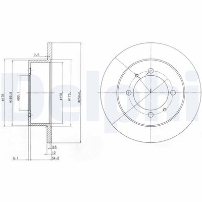 Bremžu diski DELPHI BG3609