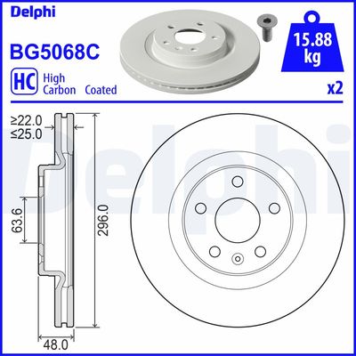 Тормозной диск DELPHI BG5068C