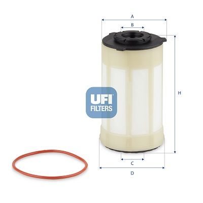 Degvielas filtrs UFI 26.H2O.07