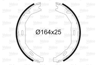 Bremžu loku kompl., Stāvbremze VALEO 564136