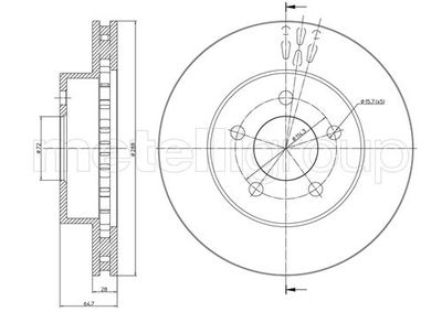 Тормозной диск METELLI 23-0781C
