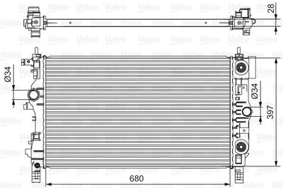 Radiators, Motora dzesēšanas sistēma VALEO 701541