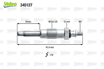 Свеча накаливания VALEO 345127
