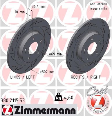 Bremžu diski ZIMMERMANN 380.2115.53