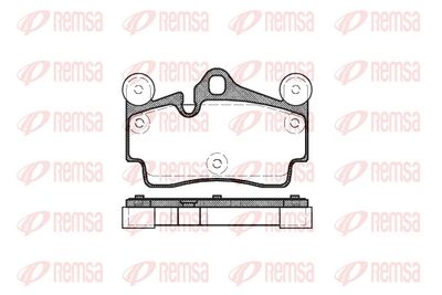 Комплект тормозных колодок, дисковый тормоз REMSA 0996.00