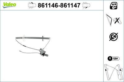 Стеклоподъемник VALEO 861146