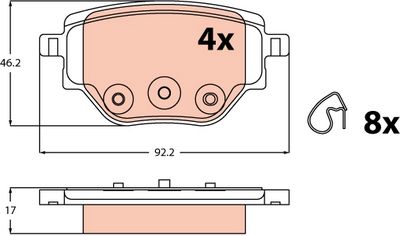 TRW KLOCKI HAMULCOWE TRW GDB2622