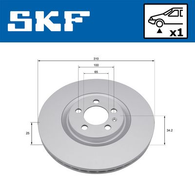 Bremžu diski SKF VKBD 81361 V1