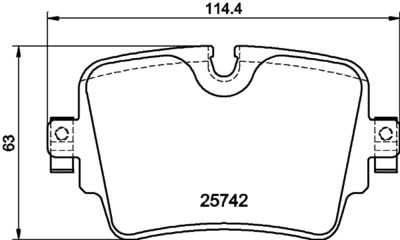 Bremžu uzliku kompl., Disku bremzes HELLA PAGID 8DB 355 021-391
