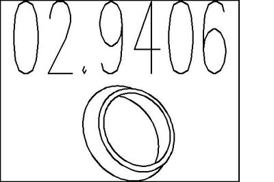 Blīvgredzens, Izplūdes caurule MTS 02.9406