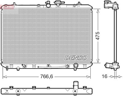 Radiators, Motora dzesēšanas sistēma DENSO DRM50143