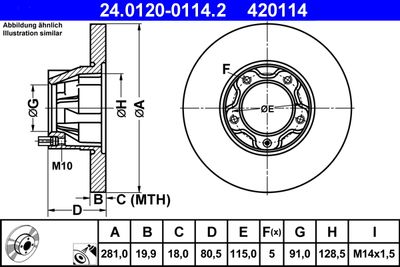 Bremžu diski ATE 24.0120-0114.2