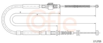 Тросик, cтояночный тормоз COFLE 17.2725