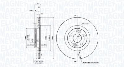 Тормозной диск MAGNETI MARELLI 360406044401