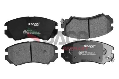 Комплект тормозных колодок, дисковый тормоз DACO 321303