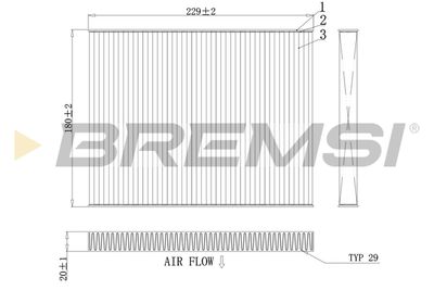 Filtrs, Salona telpas gaiss BREMSI FC0443C