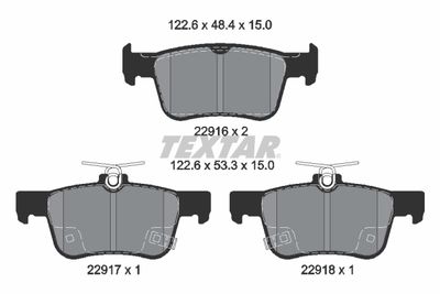 Bremžu uzliku kompl., Disku bremzes TEXTAR 2291601