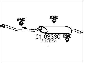Глушитель выхлопных газов конечный MTS 01.63330