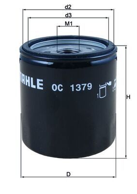 MAHLE OC1379 Eļļas filtrs