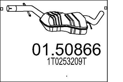 Средний глушитель выхлопных газов MTS 01.50866