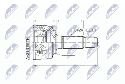 Шарнирный комплект, приводной вал NTY NPZ-DA-011